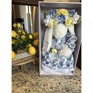 Vintage Bitsy Bunnies & Bows Limited Edition Teapots & Pansies Easter Bunny